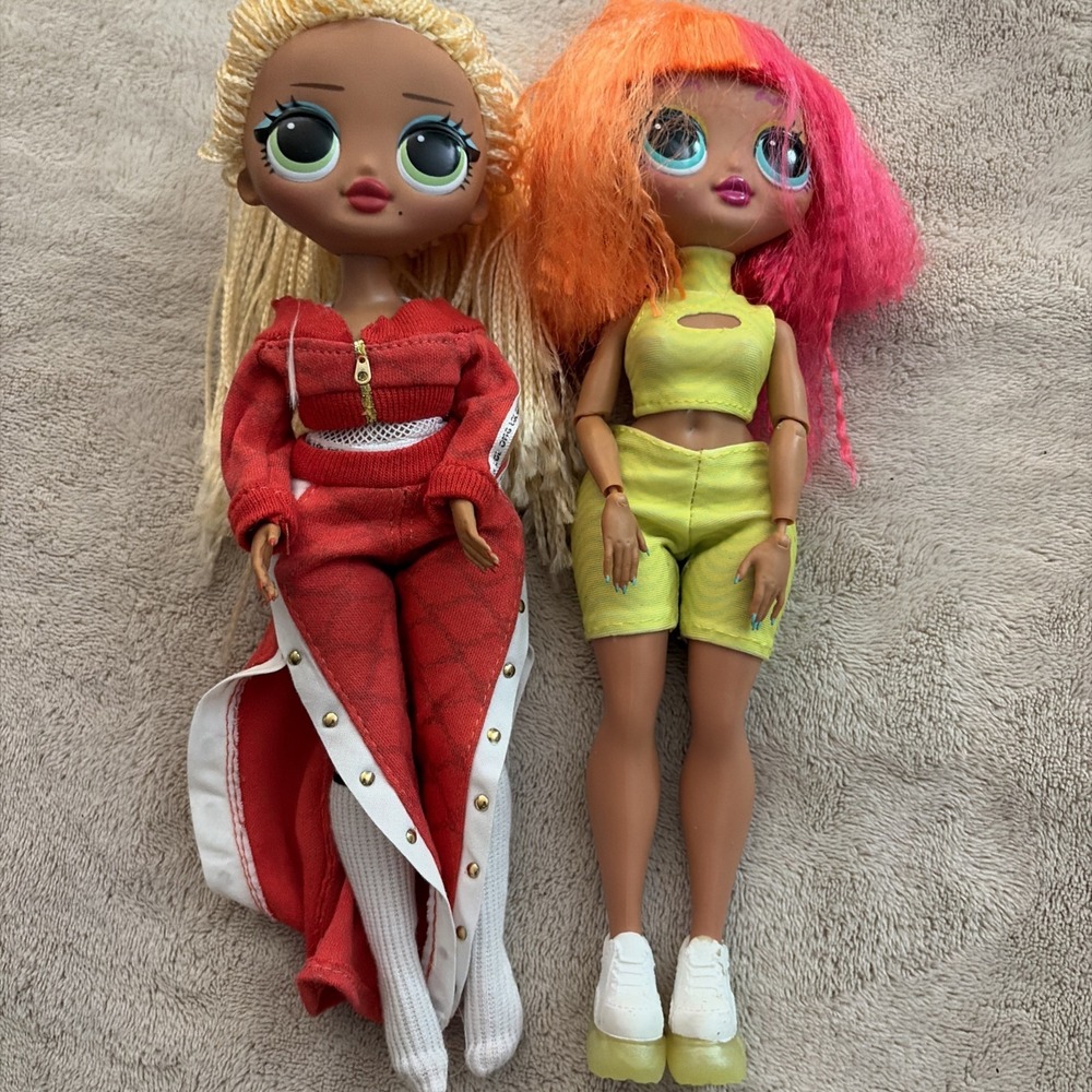 Lot Of 2 LOL Surprise OMG Fashion Folks Neonlicious & Swag